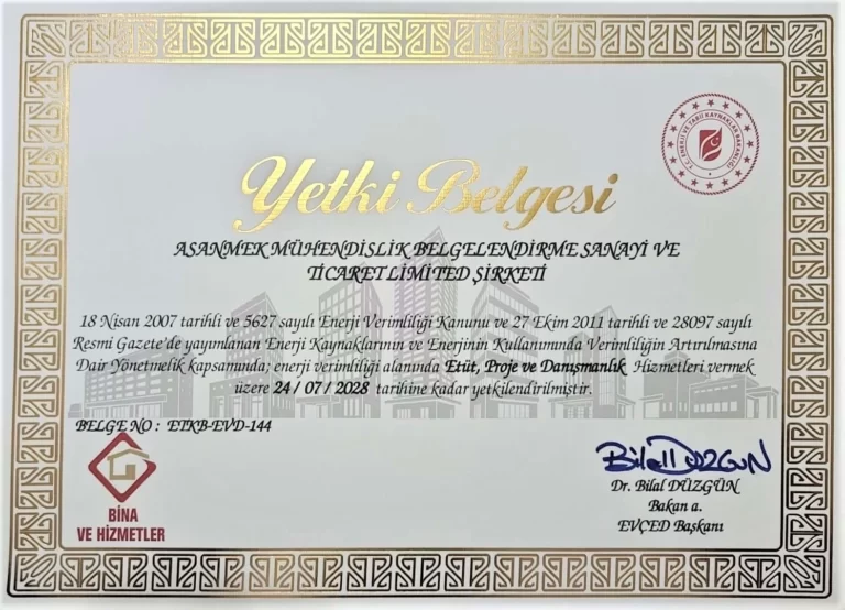 Bina enerji verimliliği danışmanlık firması